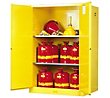 Justrite 90-Gallon Sure-Grip EX Manual-Close Cabinet - White